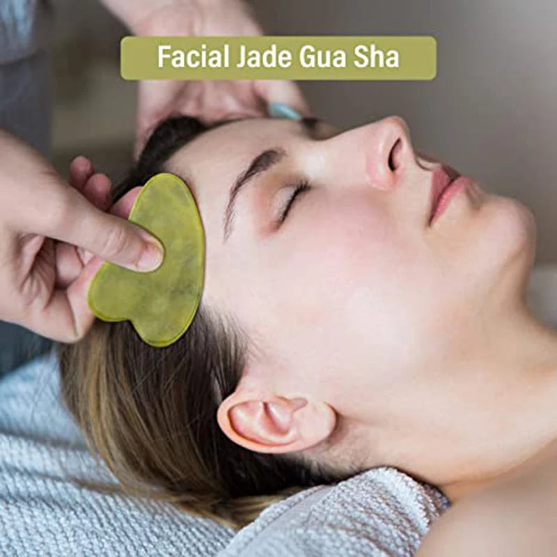 Jade Roller & Gua Sha Massage Set – Anti-Aging Facial Tool