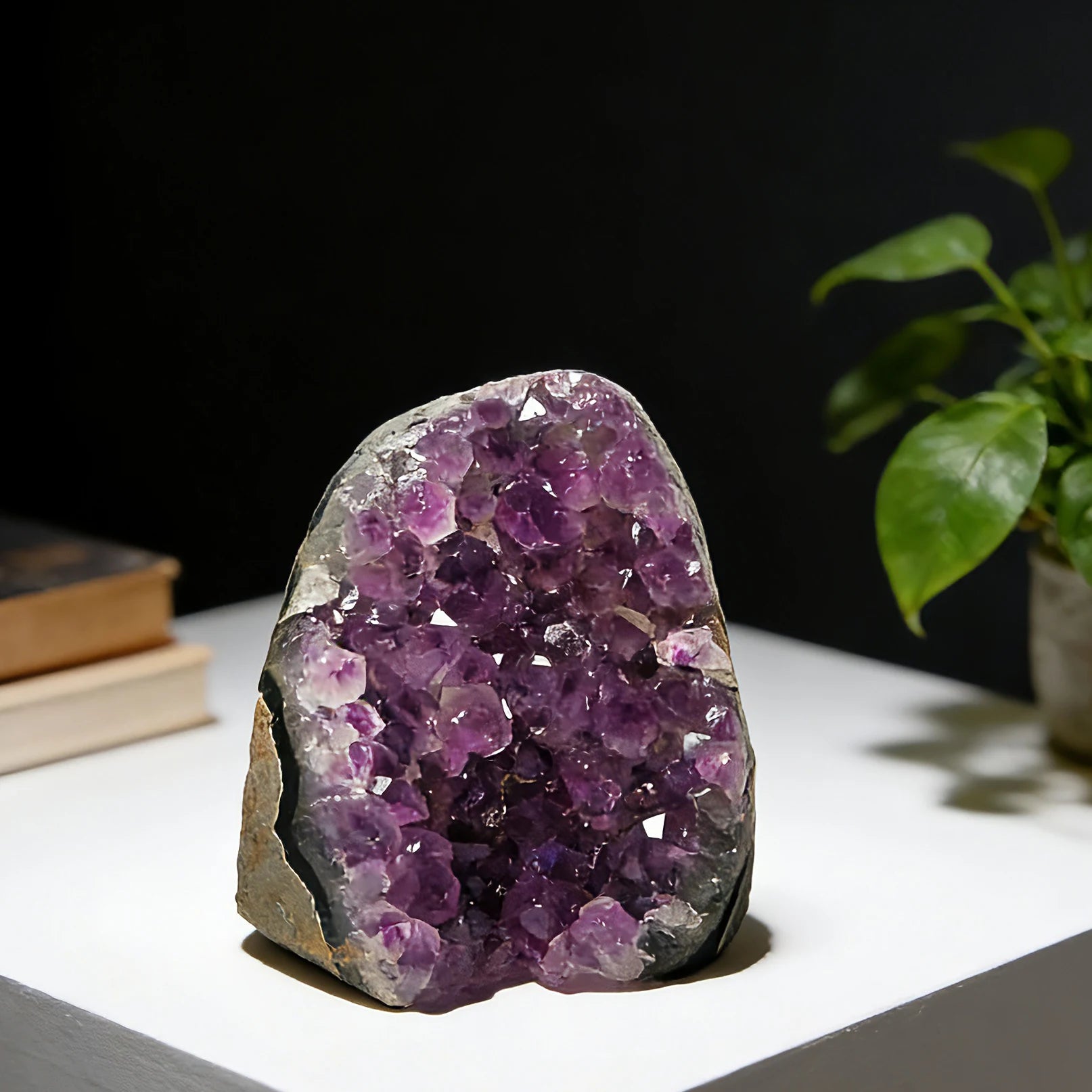 Natural Amethyst Crystal Cluster – Raw Ore Home & Garden Decor