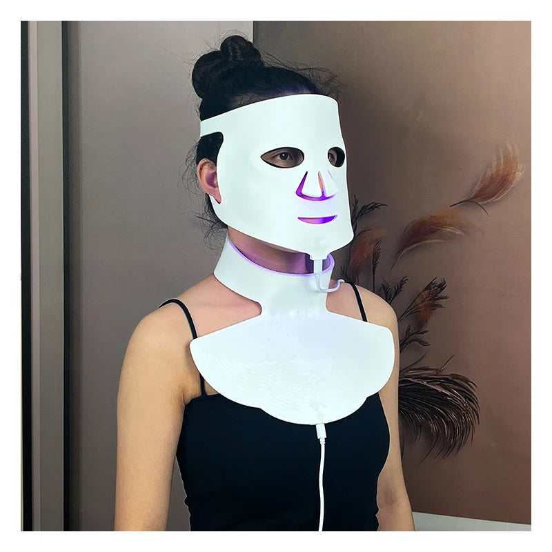 LED Red Light Therapy Face & Neck Mask – Full Coverage Glow
