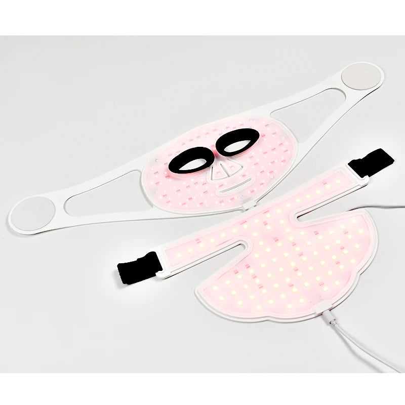 LED Red Light Therapy Face & Neck Mask – Full Coverage Glow