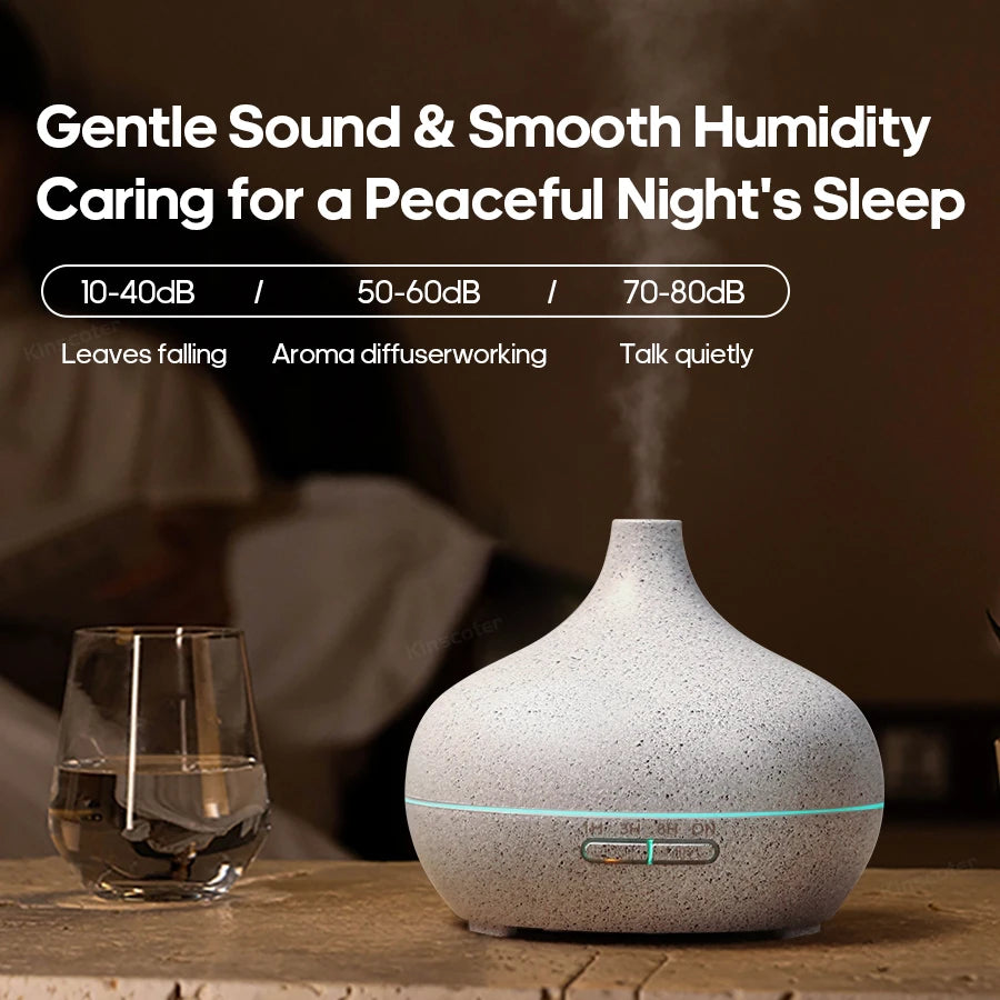 Ultrasonic Aromatherapy Diffuser – Wood Grain LED Essential Oil Mister