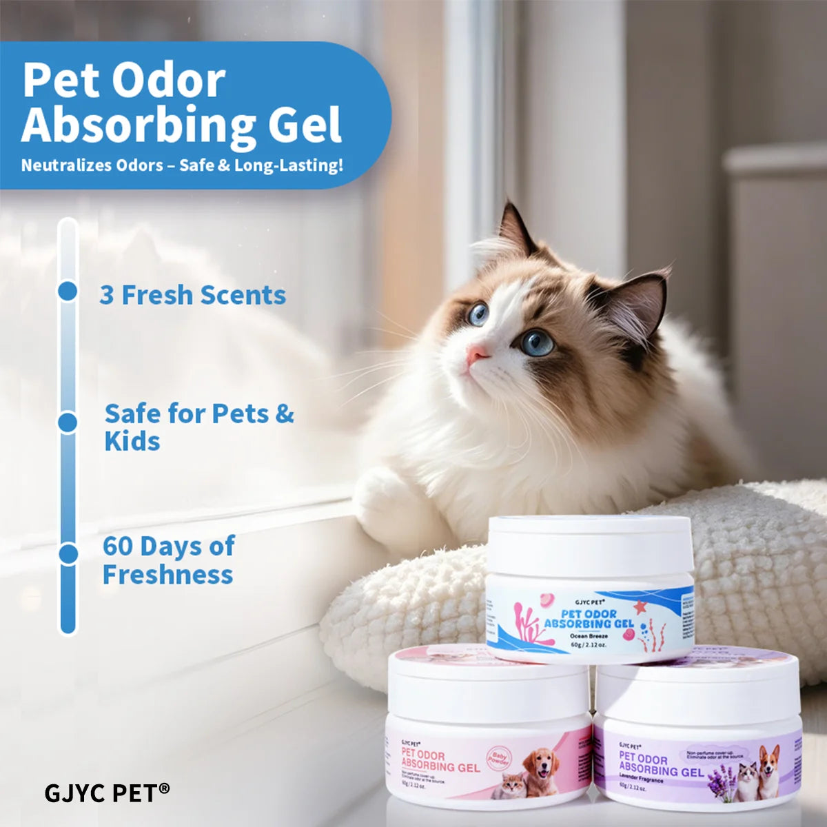 Pet Odor Eliminator Balm – Long-Lasting, Non-Toxic Baby Powder Scent