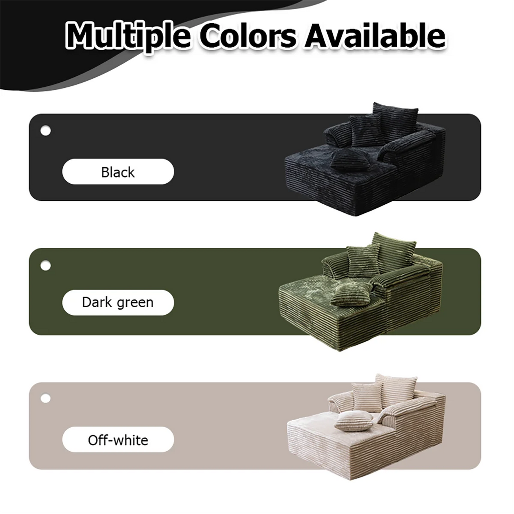 61" Minimalist Single Sofa Bed – No Assembly, Living Room & Bedroom Ready