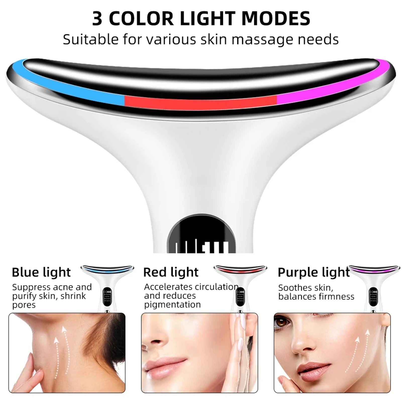 Handheld Face & Neck Massager – Beauty Device for Skin Care