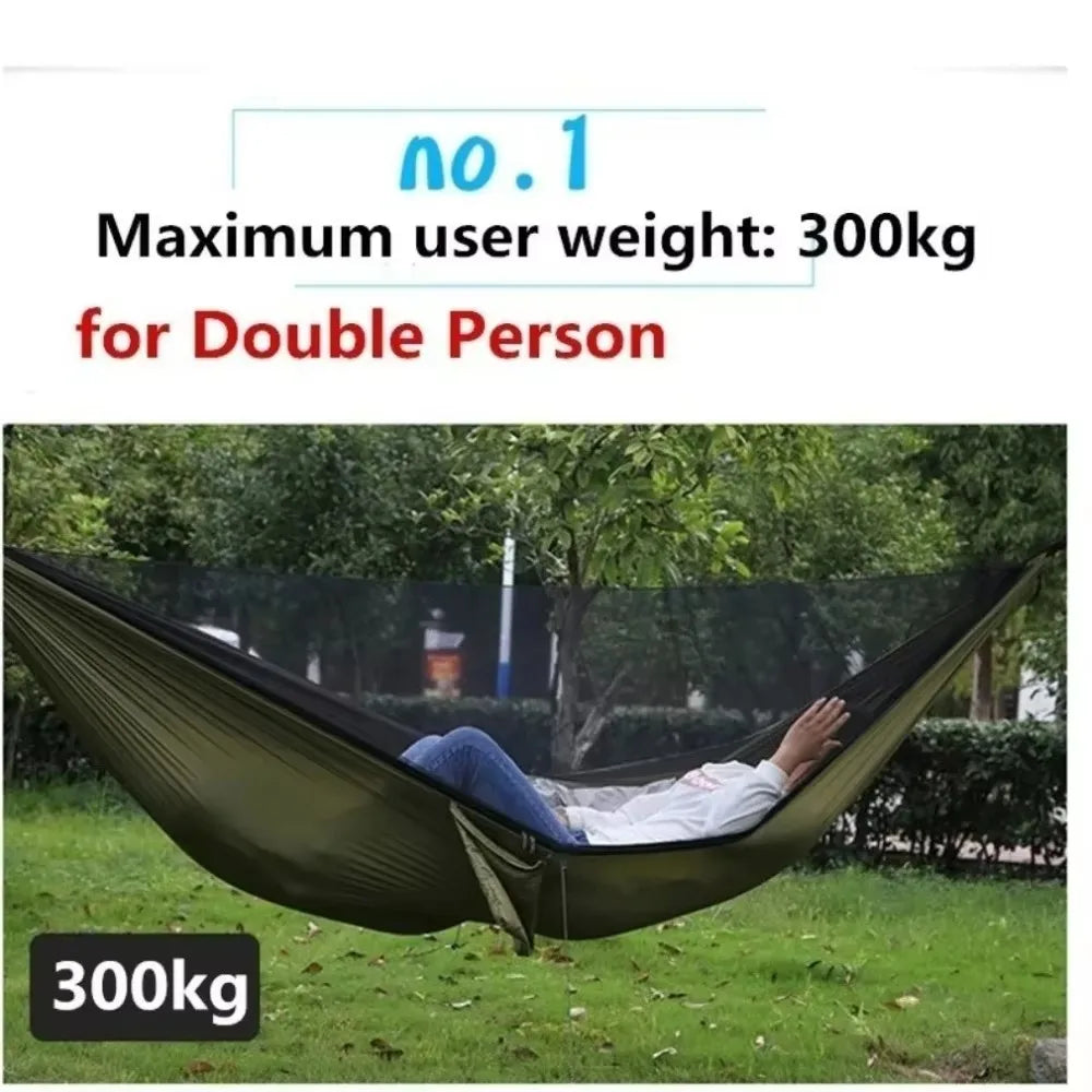 Ultra Lightweight Camping Hammock with Mosquito Net – 660 lbs Capacity