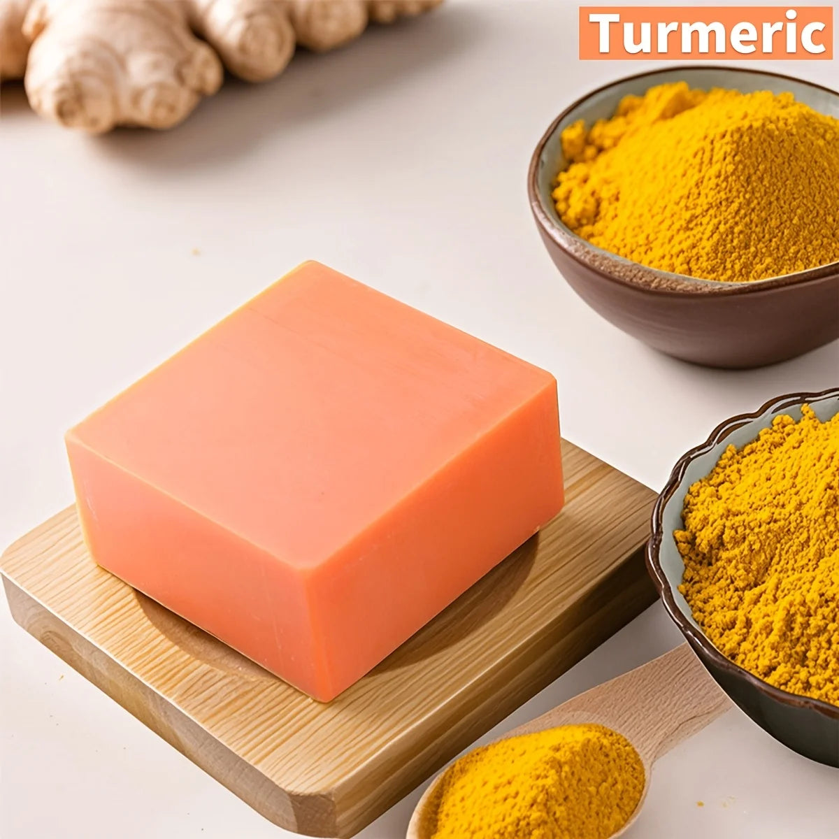 Handmade Turmeric Soap Bar – Natural Brightening & Cleansing