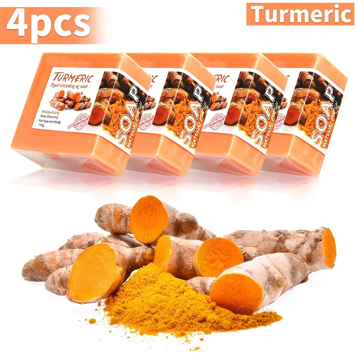 Handmade Turmeric Soap Bar – Natural Brightening & Cleansing