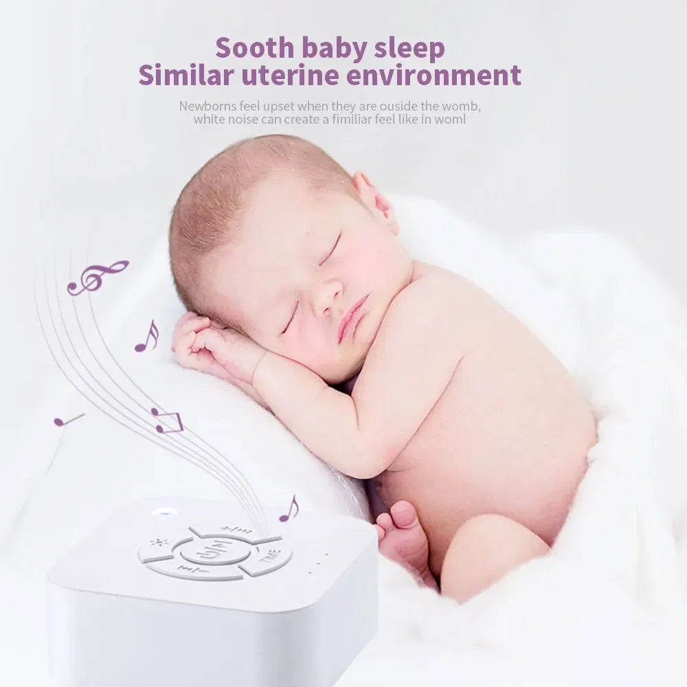 White Noise Sound Machine – 9 Soothing Sounds & Breathing Light for Baby & Travel