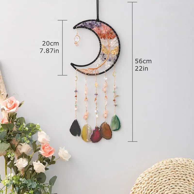 7 Chakra Tree of Life Gemstone Suncatcher – Healing Decor
