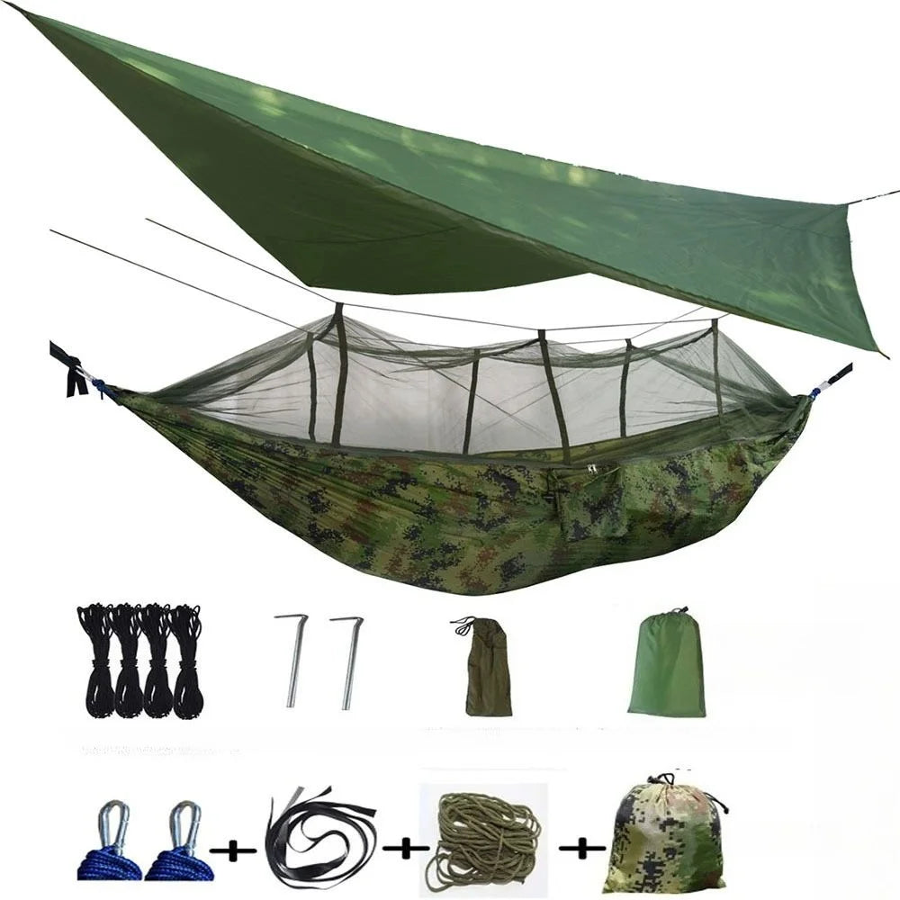 Ultra Lightweight Camping Hammock with Mosquito Net – 660 lbs Capacity