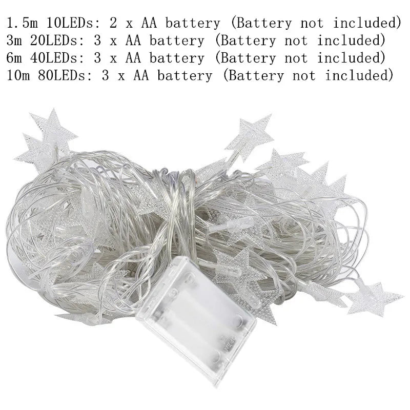Fairy Star LED String Lights – Indoor & Outdoor Festival Decor