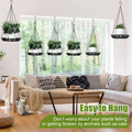 3 Pack Plant Hanger, 12 Inch Metal Hanging Planter For Indoor Outdoor Plants, Decorative Hanging Plant Shelf Durable