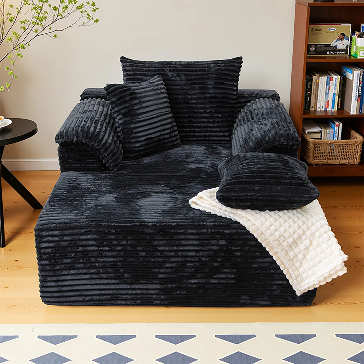 61" Minimalist Single Sofa Bed – No Assembly, Living Room & Bedroom Ready