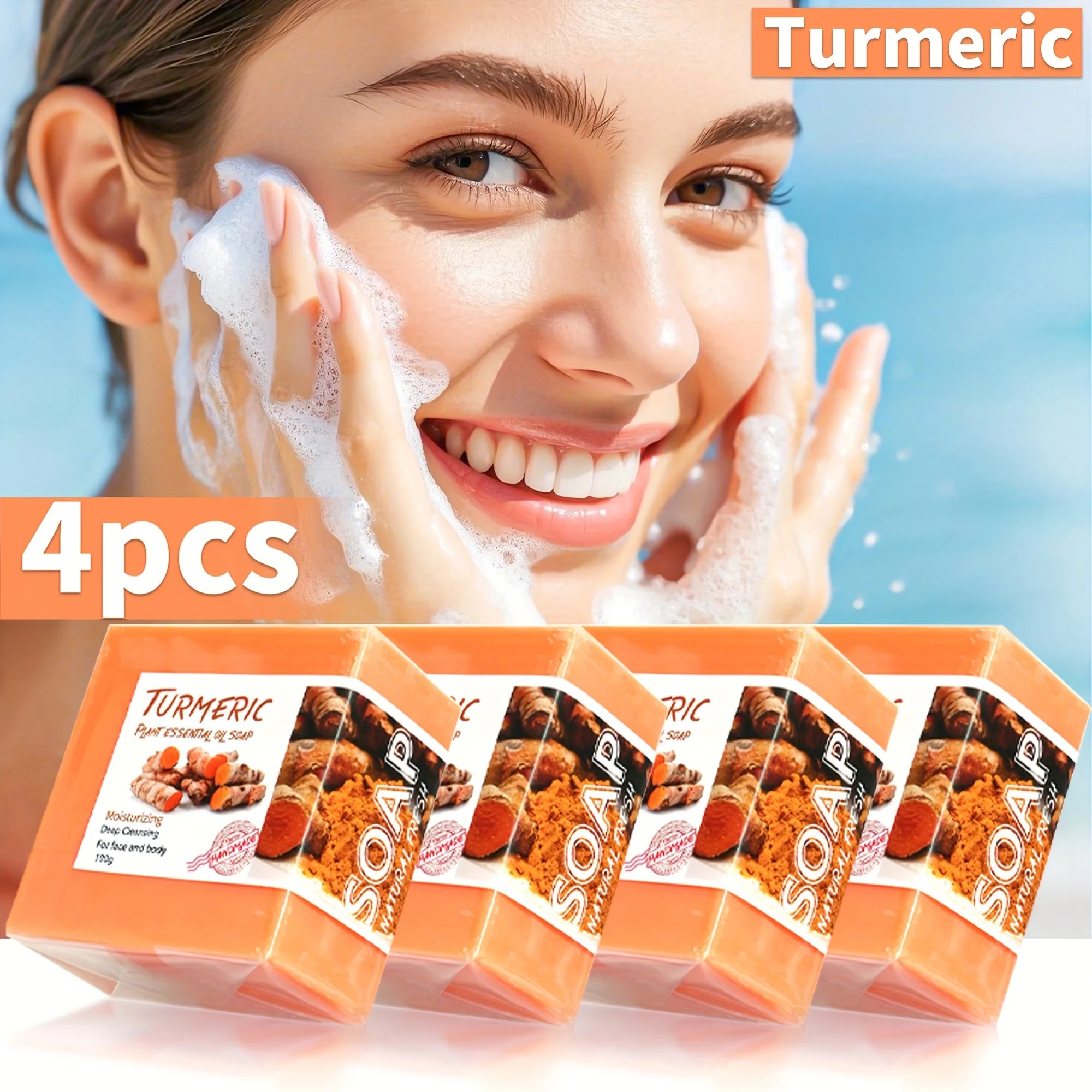 Handmade Turmeric Soap Bar – Natural Brightening & Cleansing