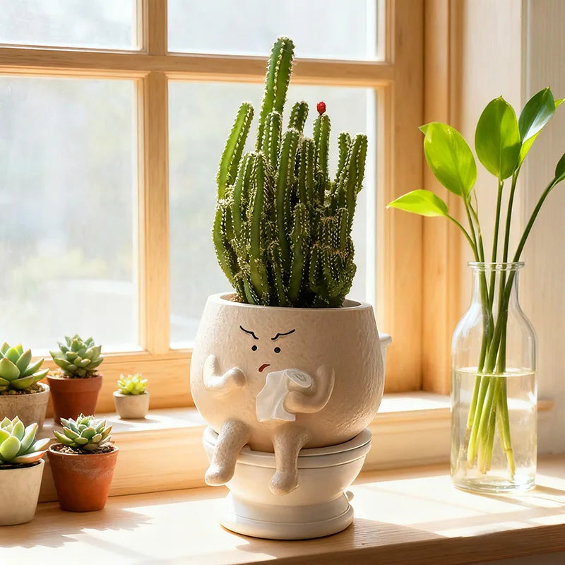 Novelty Succulent Planter – Cute Office & Desktop Décor