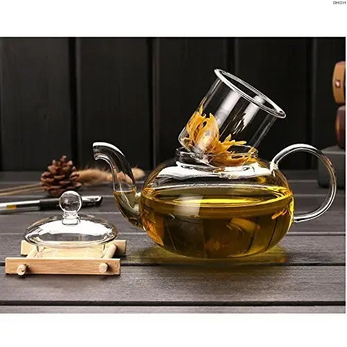 Glass Herbal Kettle – See-Through Stovetop Tea Infuser