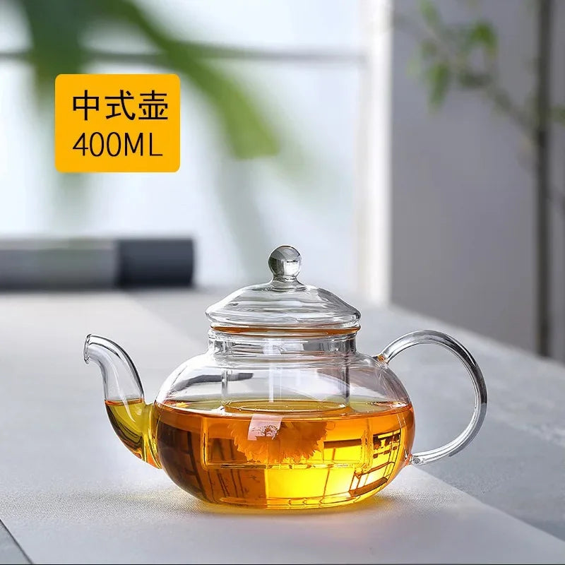 Glass Herbal Kettle – See-Through Stovetop Tea Infuser