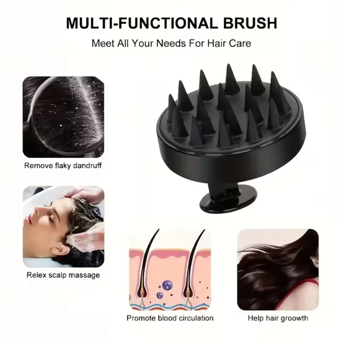 4pc Silicone Body Scrubber Set – Soft Exfoliating Brush for Face, Body & Feet