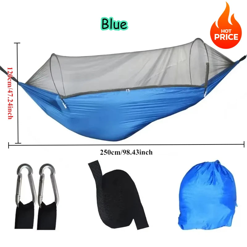 Ultra Lightweight Camping Hammock with Mosquito Net – 660 lbs Capacity