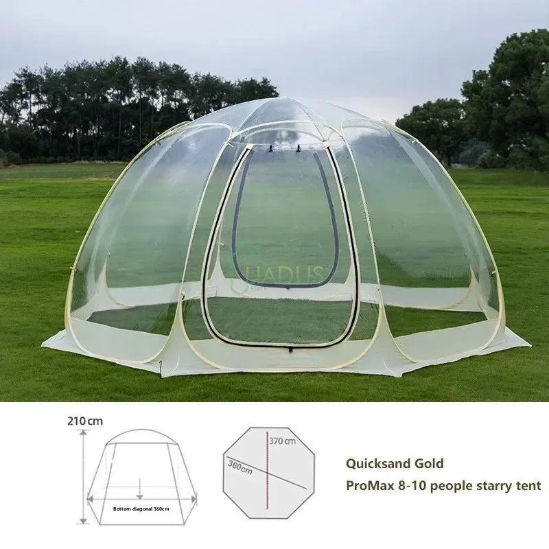 Panoramic Star Dome Camping Tent – 4-8 Person Transparent Geodome