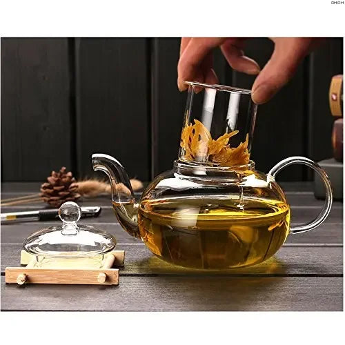 Glass Herbal Kettle – See-Through Stovetop Tea Infuser