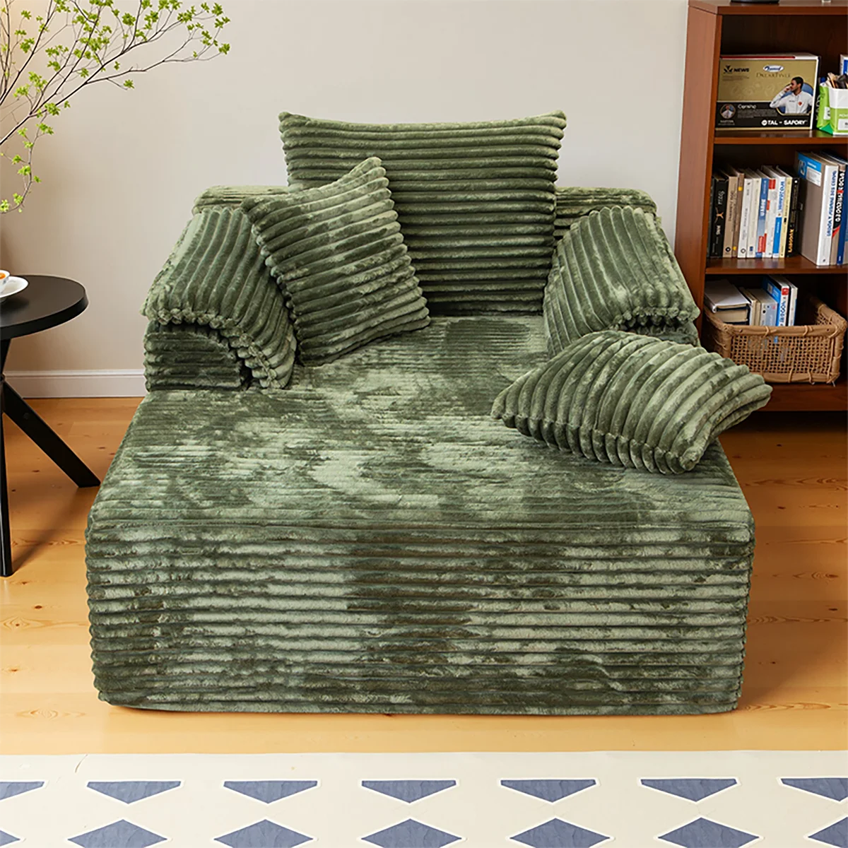 61" Minimalist Single Sofa Bed – No Assembly, Living Room & Bedroom Ready