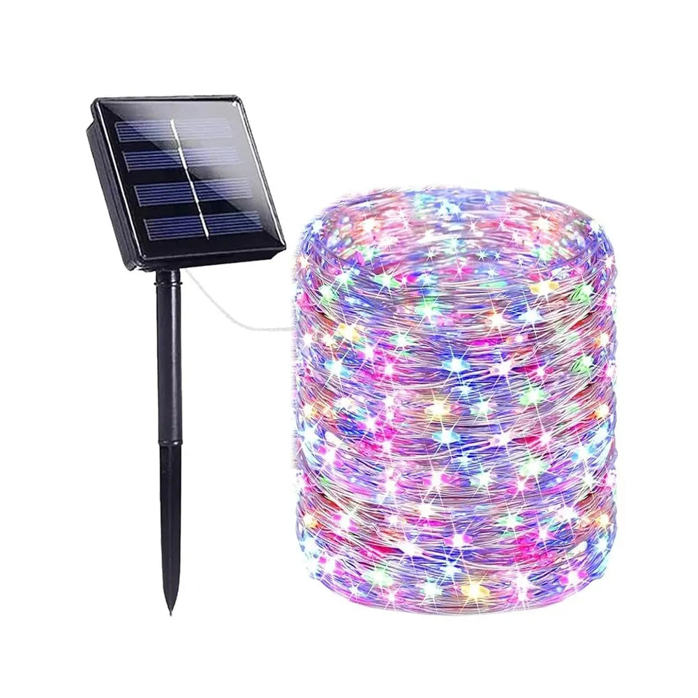 Solar Sakura String Lights – Outdoor Waterproof Festival Garden Lights