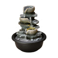 Tiered Meditation Waterfall Fountain with Scene Light