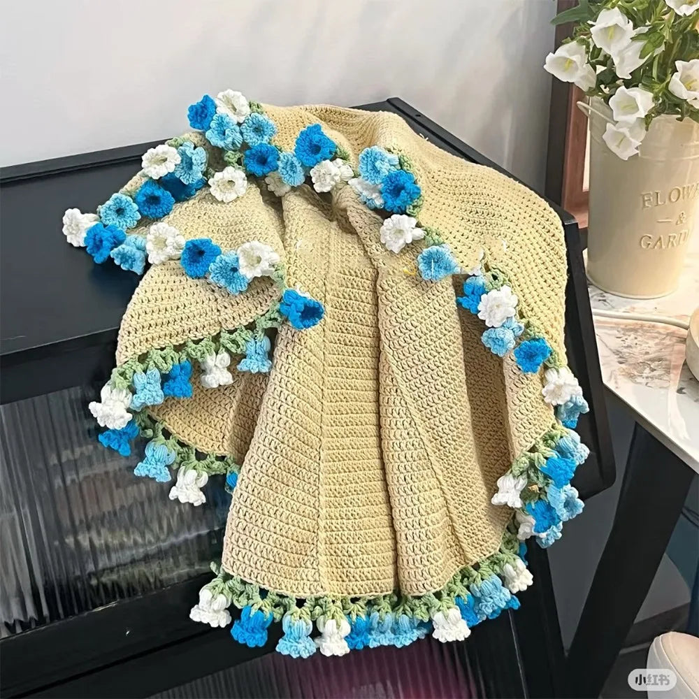 Crochet Rose Bouquet Blanket – Soft Floral Hug Blanket