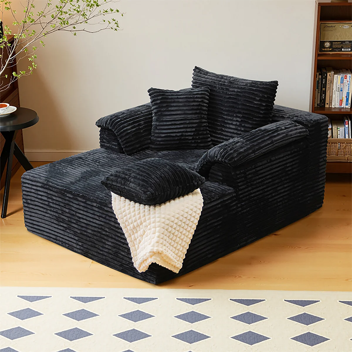 61" Minimalist Single Sofa Bed – No Assembly, Living Room & Bedroom Ready