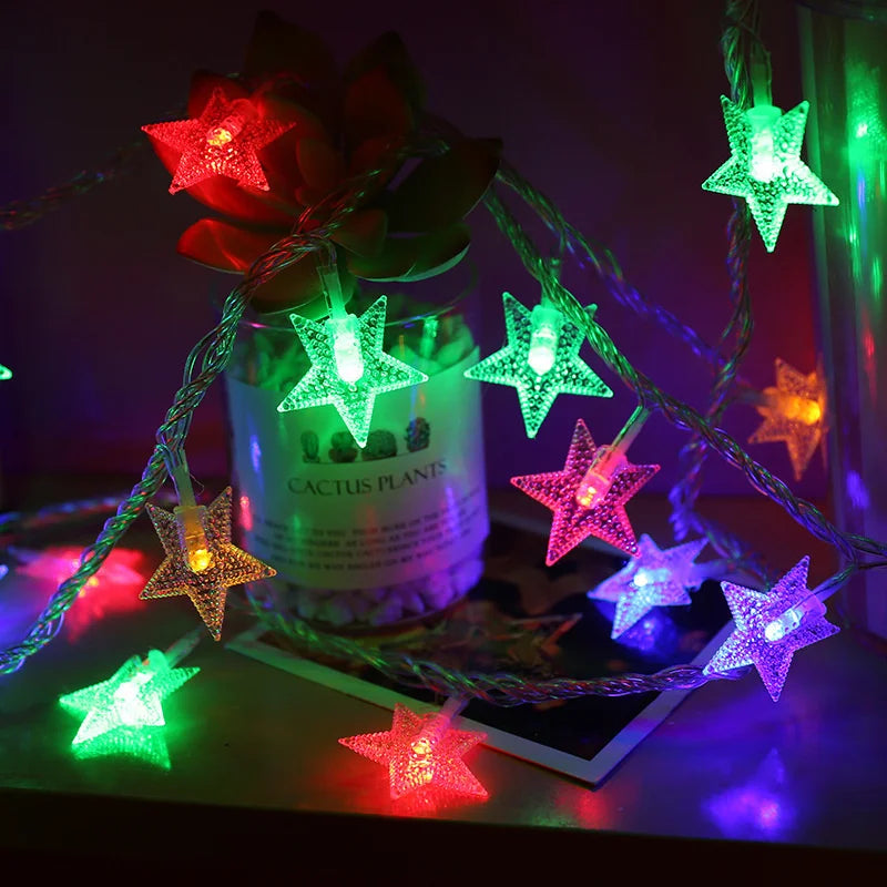 Fairy Star LED String Lights – Indoor & Outdoor Festival Decor
