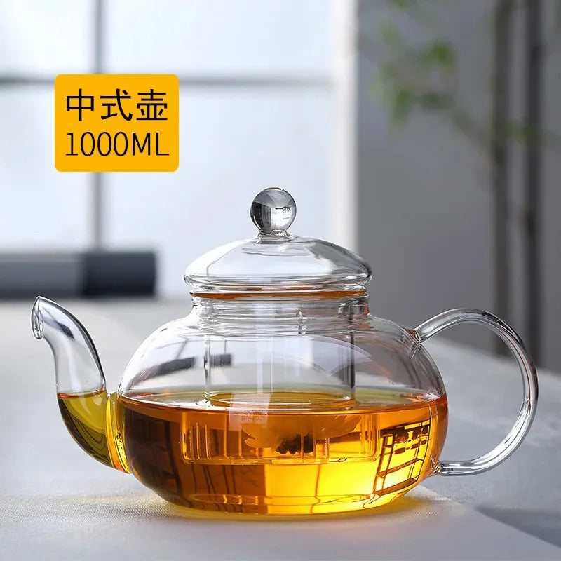 Glass Herbal Kettle – See-Through Stovetop Tea Infuser