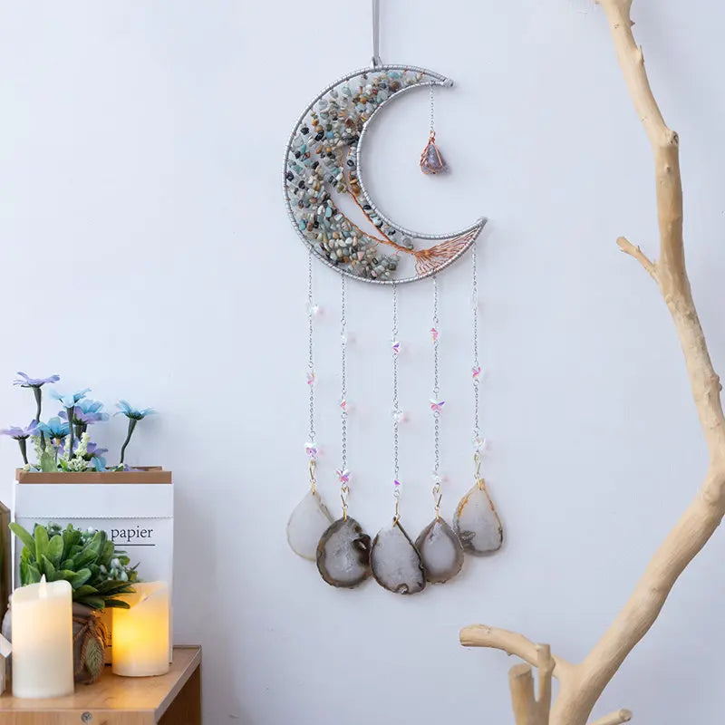 7 Chakra Tree of Life Gemstone Suncatcher – Healing Decor