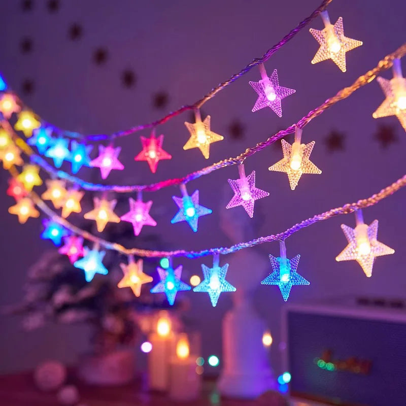 Fairy Star LED String Lights – Indoor & Outdoor Festival Decor