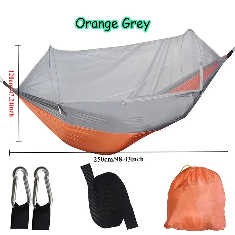 Ultra Lightweight Camping Hammock with Mosquito Net – 660 lbs Capacity