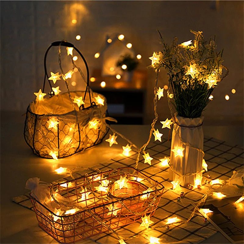 Fairy Star LED String Lights – Indoor & Outdoor Festival Decor