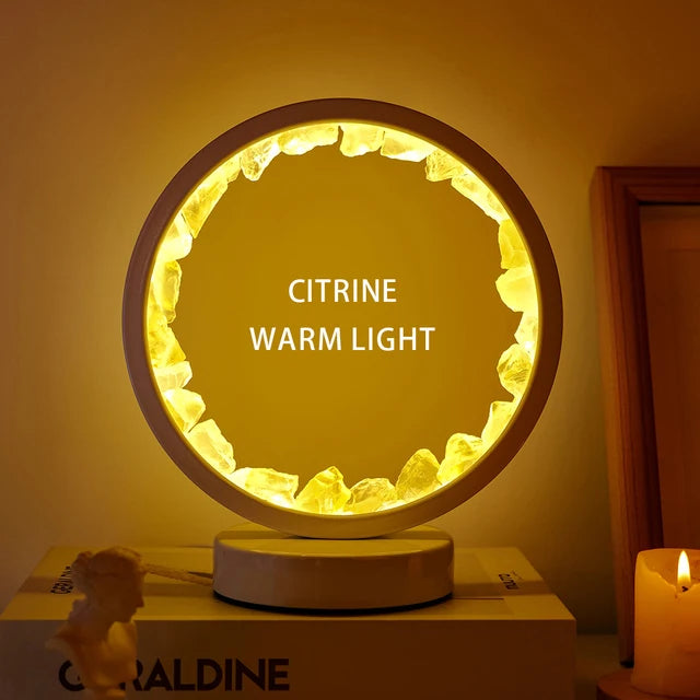 Amethyst Gemstone Crystal Lamp – Healing Stone Home Decor