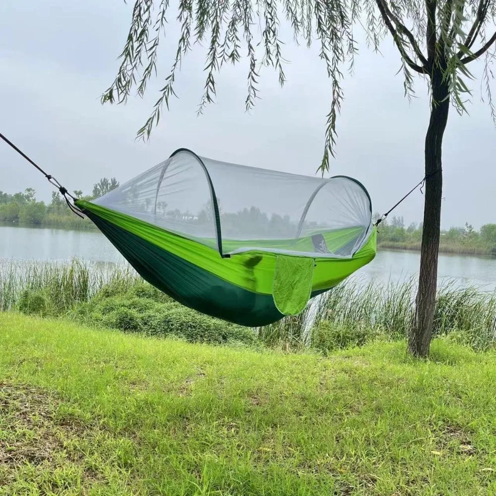 Ultra Lightweight Camping Hammock with Mosquito Net – 660 lbs Capacity
