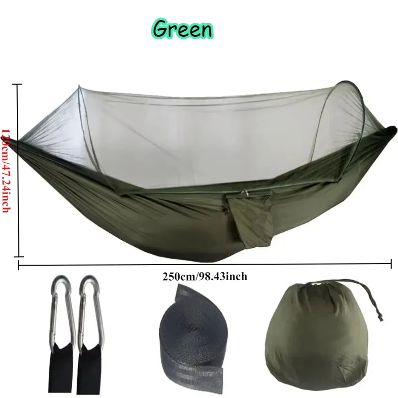 Ultra Lightweight Camping Hammock with Mosquito Net – 660 lbs Capacity