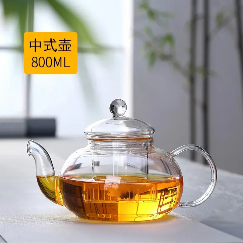 Glass Herbal Kettle – See-Through Stovetop Tea Infuser