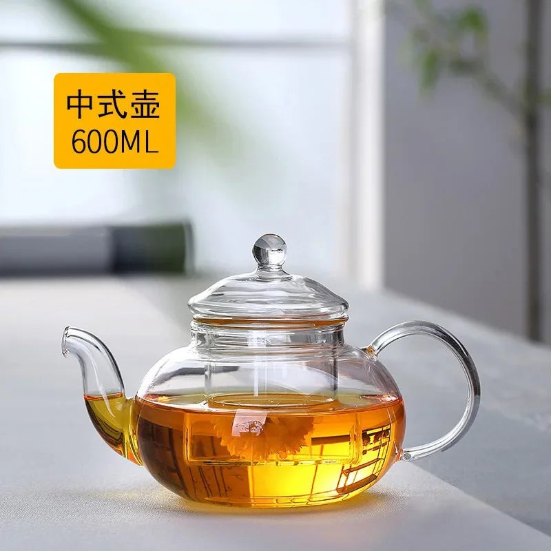 Glass Herbal Kettle – See-Through Stovetop Tea Infuser