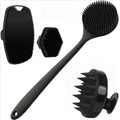4pc Silicone Body Scrubber Set – Soft Exfoliating Brush for Face, Body & Feet