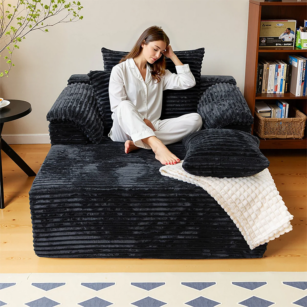 61" Minimalist Single Sofa Bed – No Assembly, Living Room & Bedroom Ready