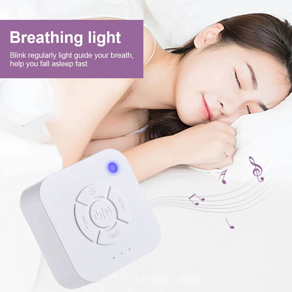 White Noise Sound Machine – 9 Soothing Sounds & Breathing Light for Baby & Travel