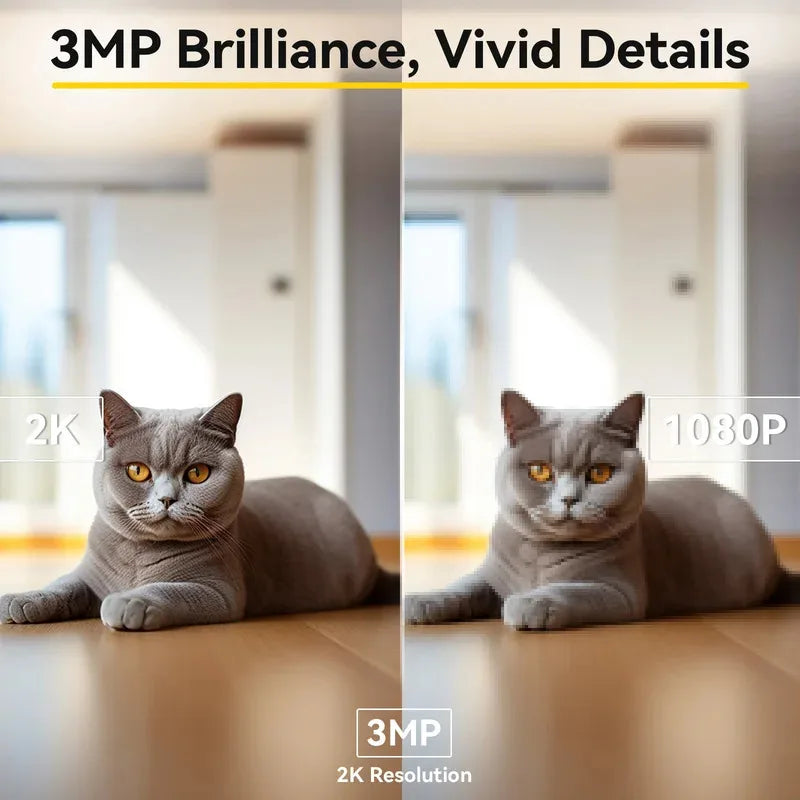 Indoor WiFi Pet Camera – 360° Pan & Tilt with Night Vision