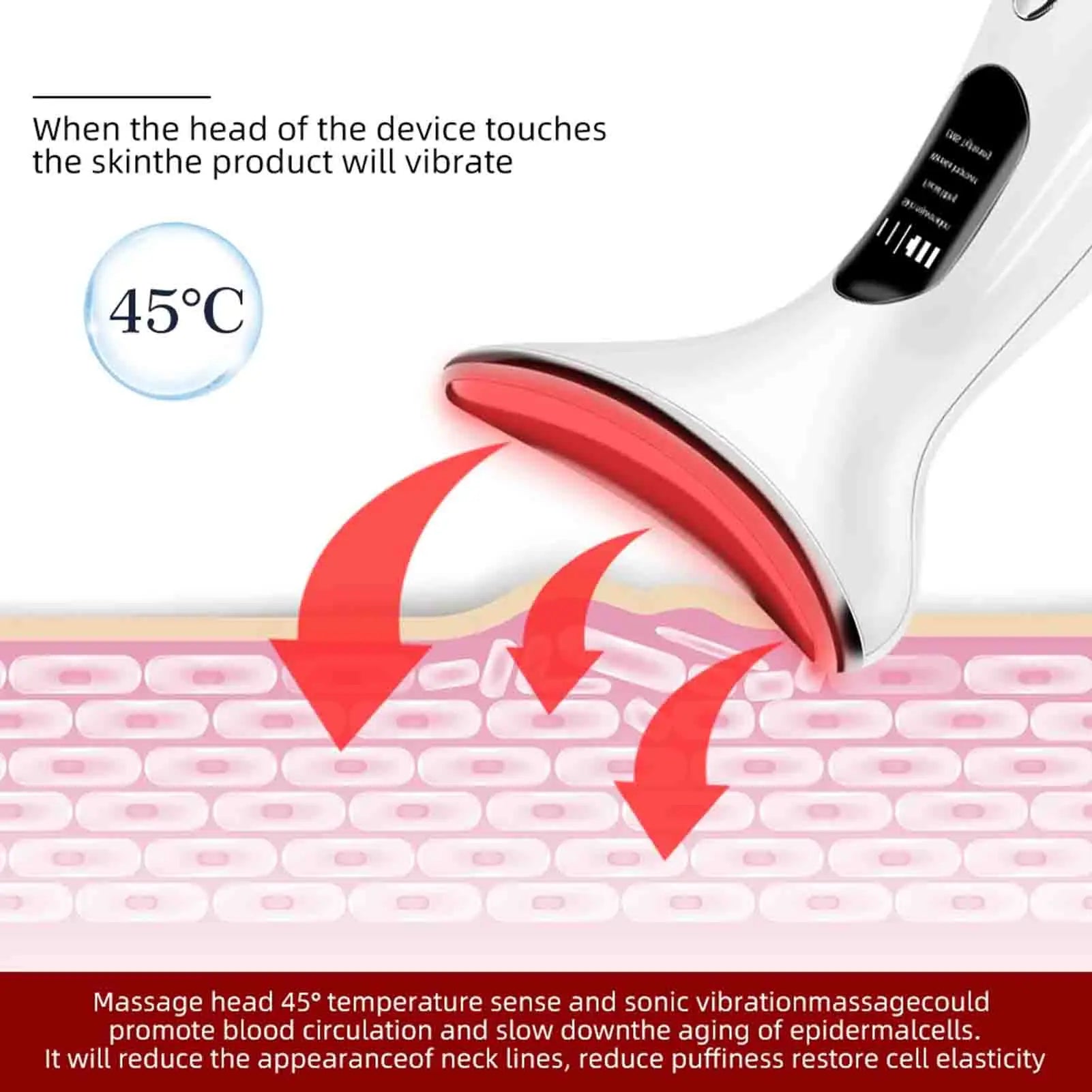 Handheld Face & Neck Massager – Beauty Device for Skin Care