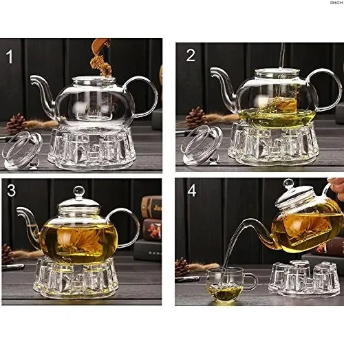 Glass Herbal Kettle – See-Through Stovetop Tea Infuser