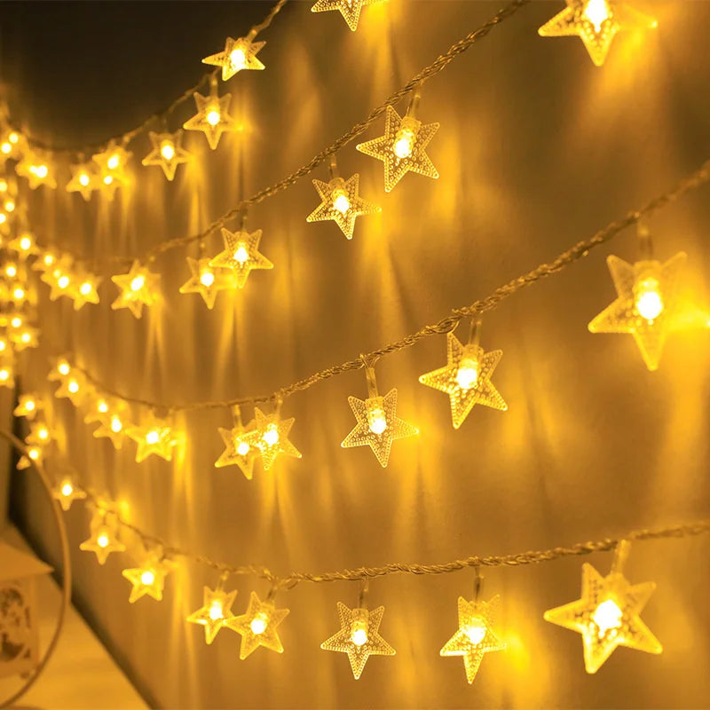 Fairy Star LED String Lights – Indoor & Outdoor Festival Decor