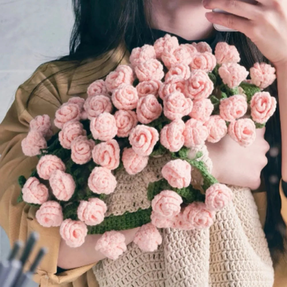 Crochet Rose Bouquet Blanket – Soft Floral Hug Blanket