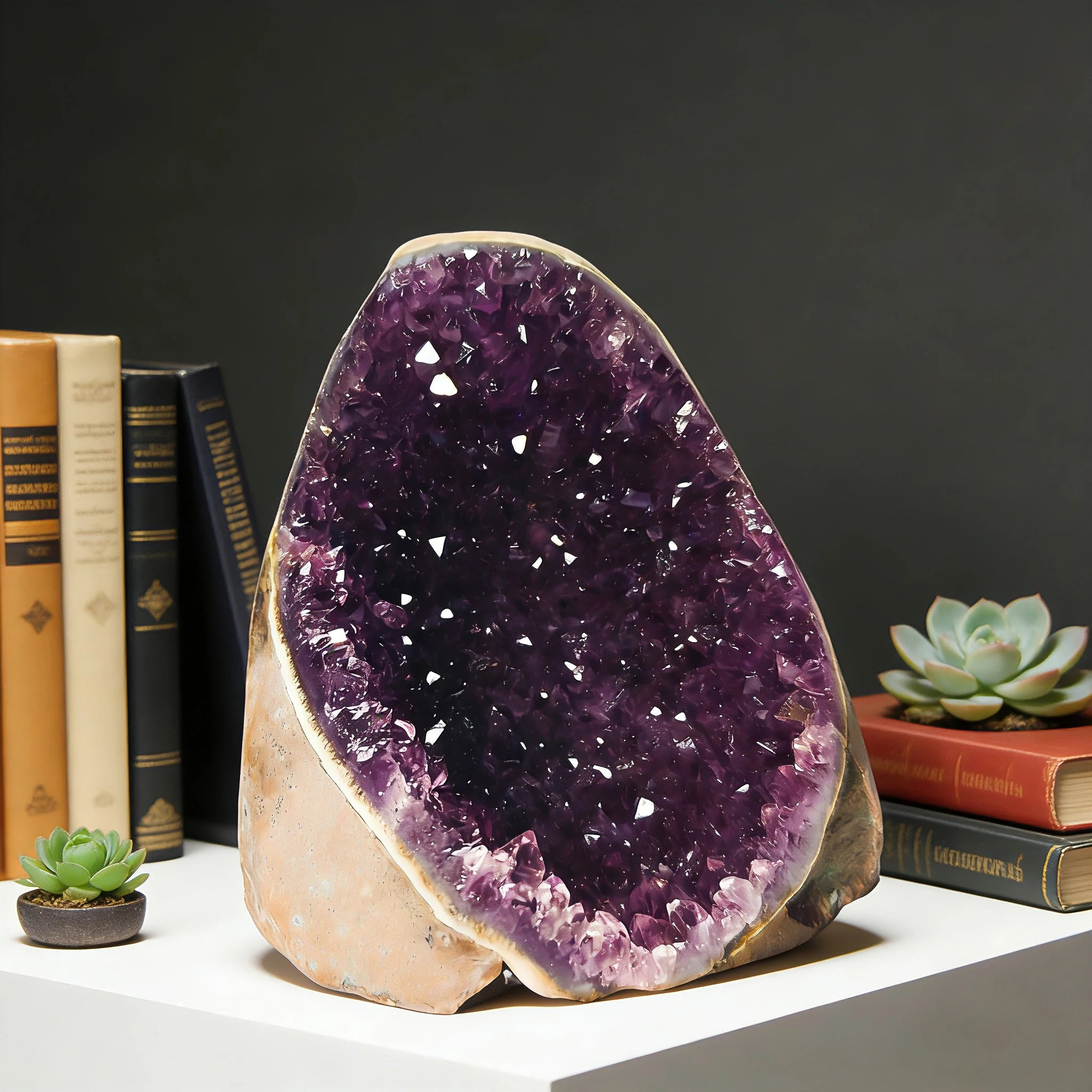 Natural Amethyst Cluster Decorative Ornament Purple Crystal Energy Crystal Array Raw Ore Decoration Home Garden Art